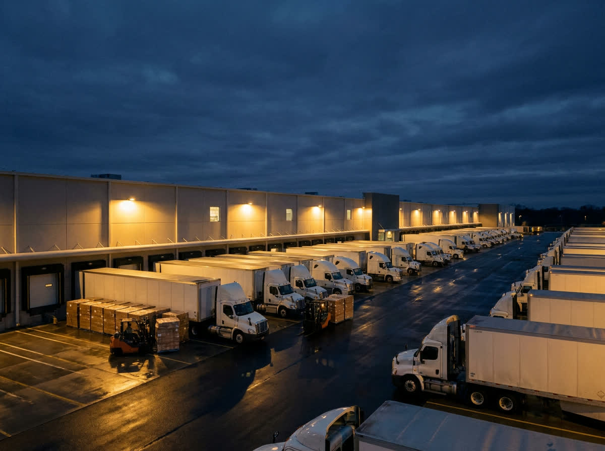 US supplier freight arriving at Houston warehouse dock